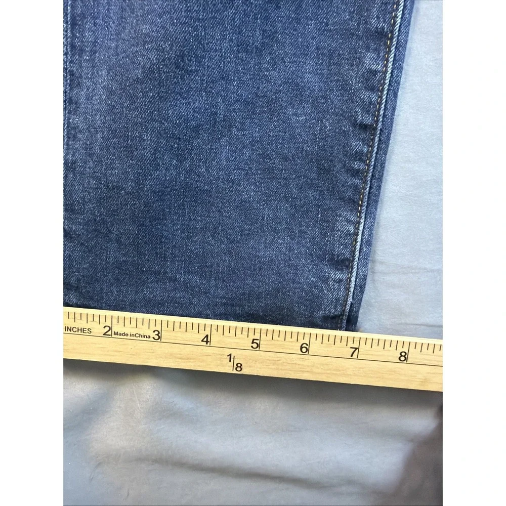 Mens Jeans J.Crew 31 x 28 Blue Flex Straight Leg Medium Wash Whiskered Denim